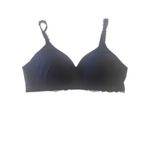 Wacoal Level Up Chantilly Lace Wirefree Contour Bra Navy 38D 856369